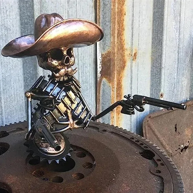 Cowboy Skull Gunslinger Hette Ornament