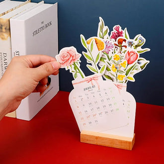 blomstrende blomster skrivebordskalender