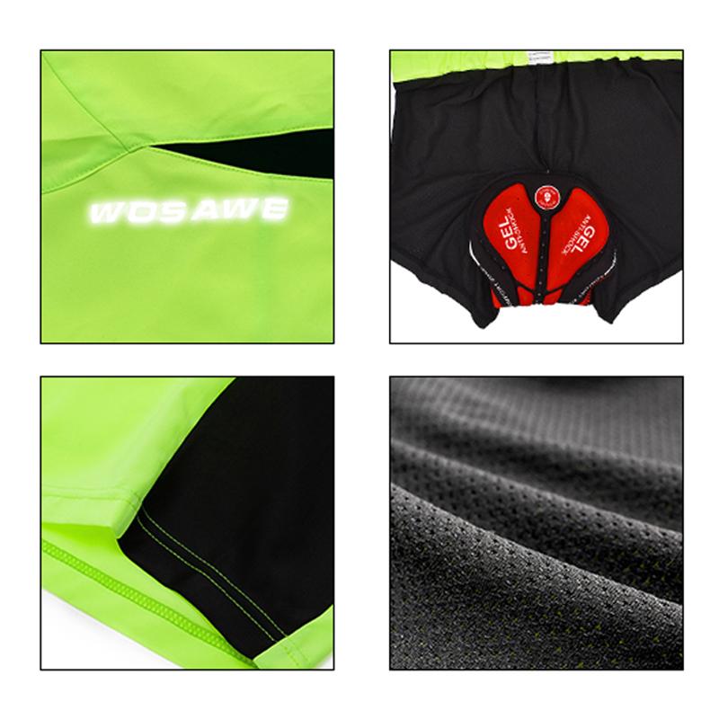 Reflekterende Polstret Pustende Sykkelshorts