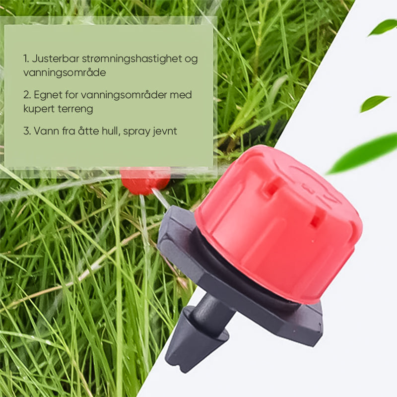 Justerbare vanningsdripper Sprinklere