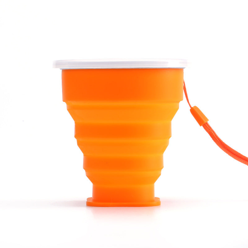 Saker Silikon Folding Camping Cup med lokk