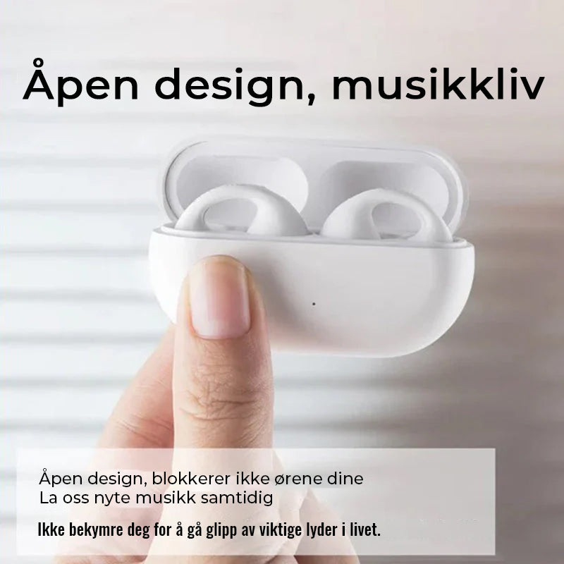 Trådløse øreklips Bone Conduction-hodetelefoner