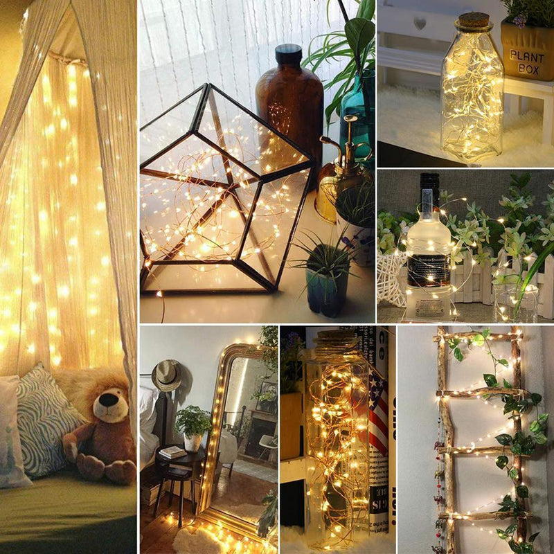 LED-flaskelys med kork som nattlys DIY-deko-gave