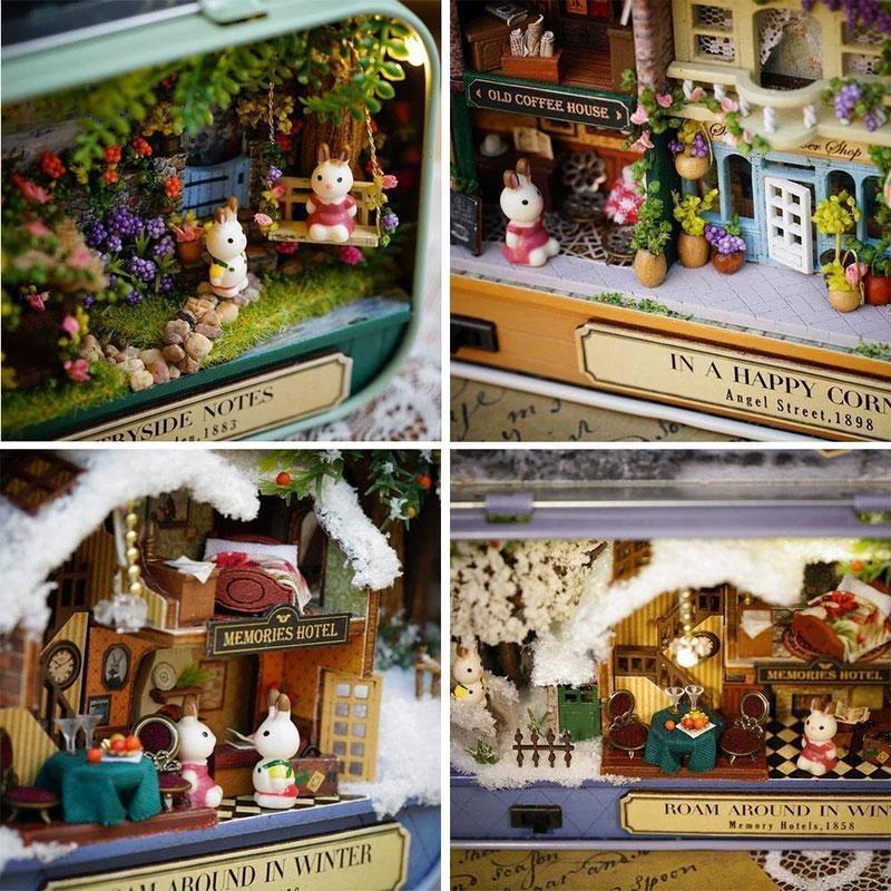 3D miniatyr dukkehus med lette gjør det selv-leker