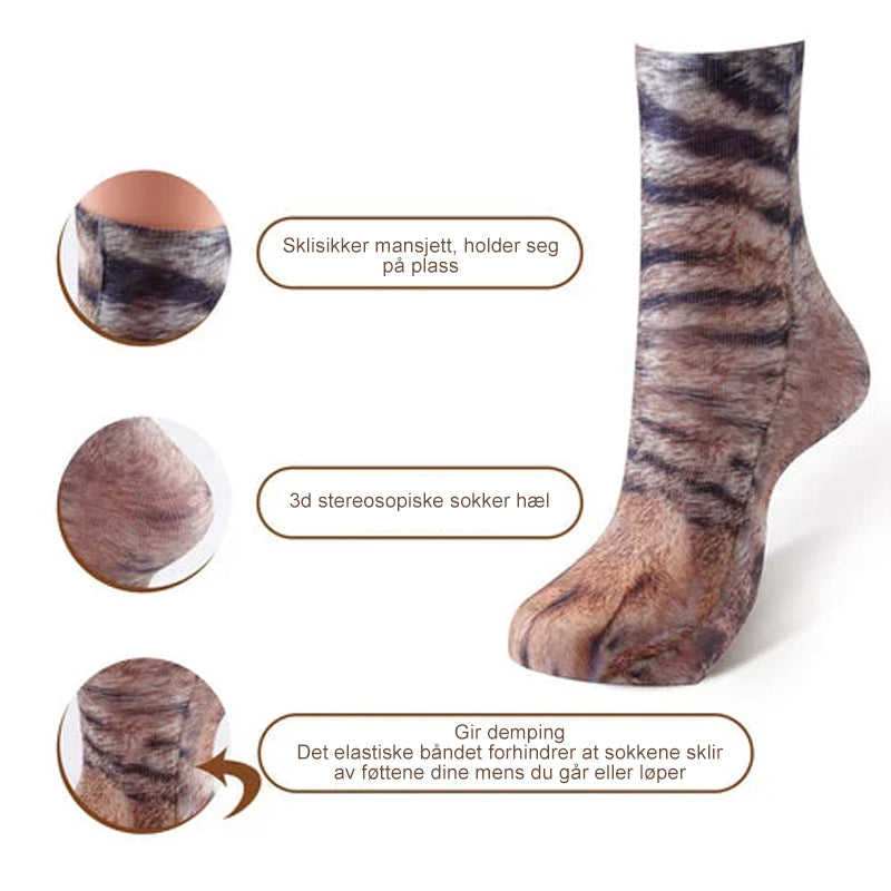 Flurry 3D Animal Paw Sokker-[ONE SIZE FITS ALL]