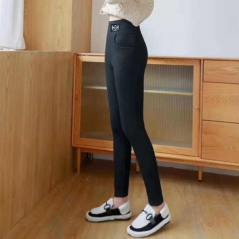 Kvinners varme fleece-fôrede leggings