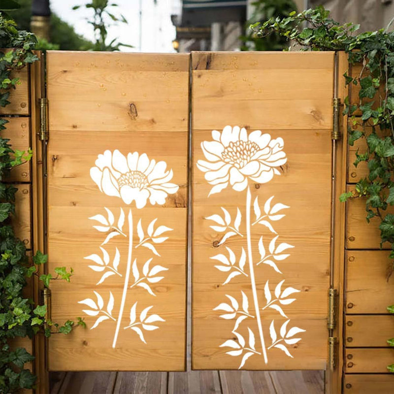 Hagegjerde store blomstersjablonger
