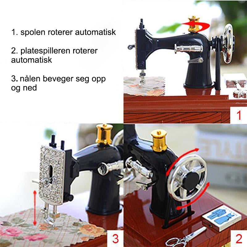Mini symaskin musikkboks