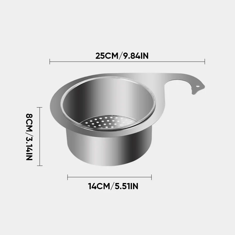 Rustfritt Stål Swan Sink Strainer Basket