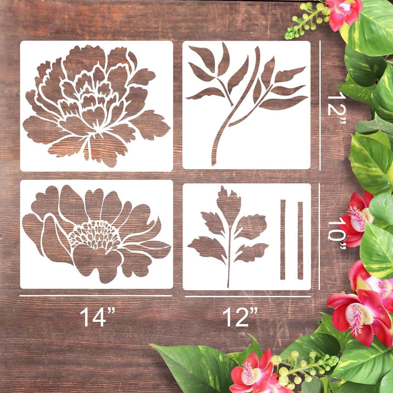 Hagegjerde store blomstersjablonger