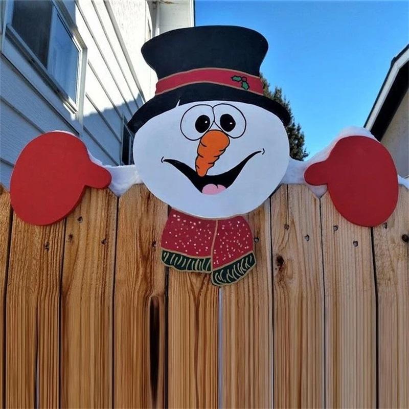 Gjerdedekorasjon med Juletema
