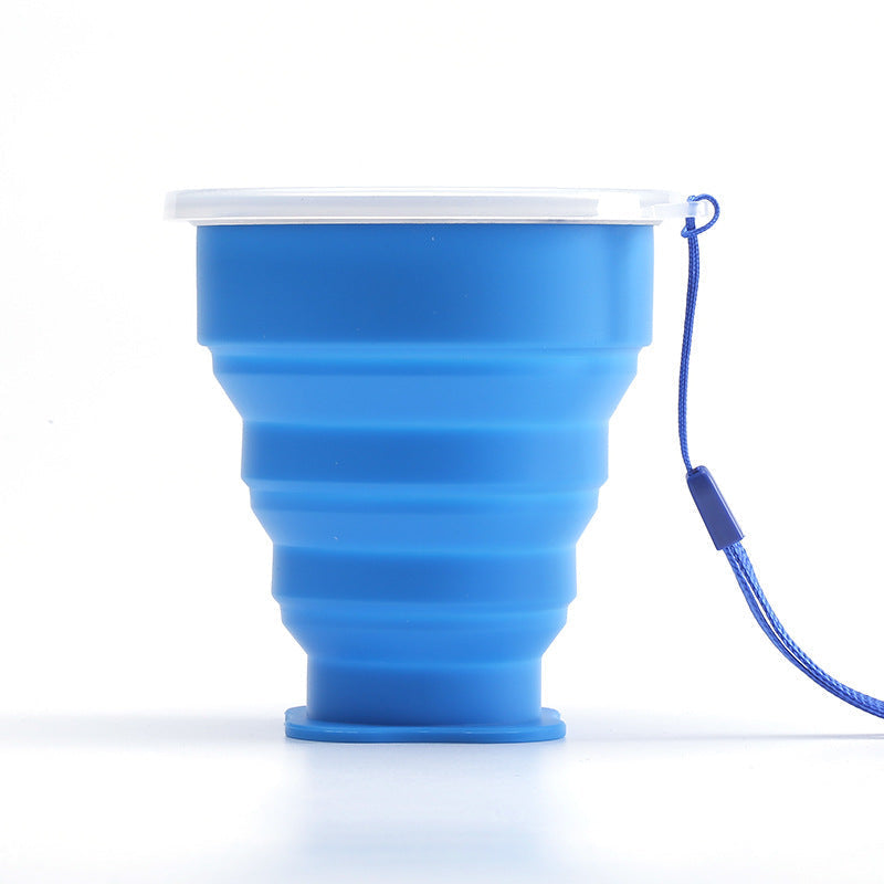 Saker Silikon Folding Camping Cup med lokk