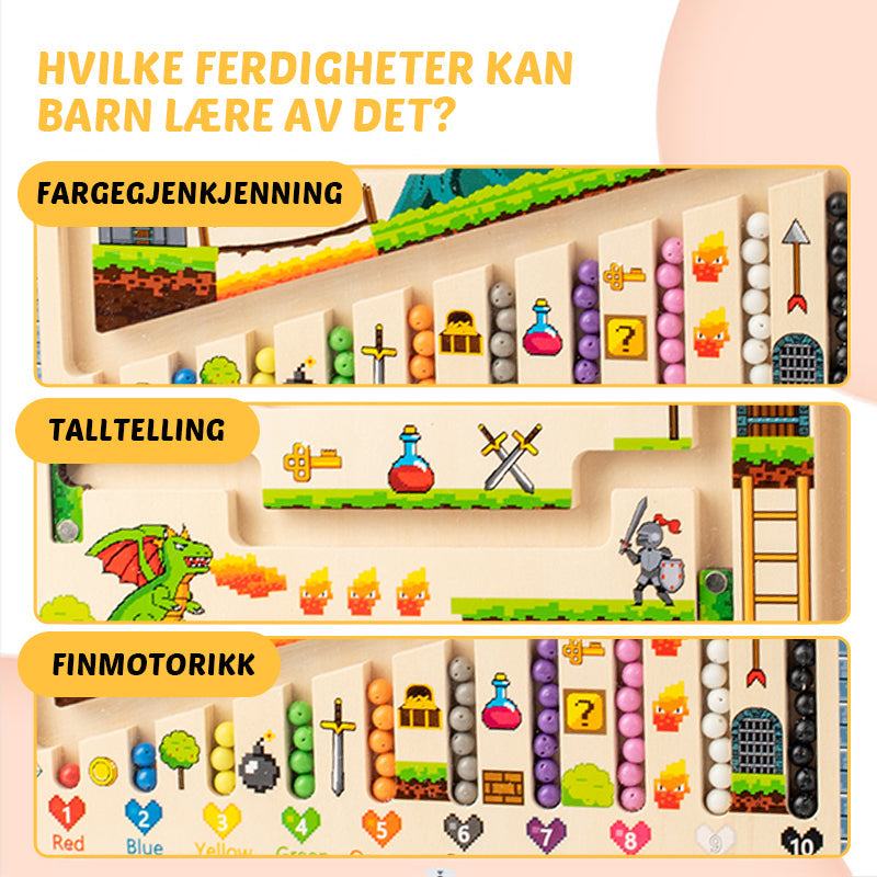 Magnetisk farge og talllabyrint