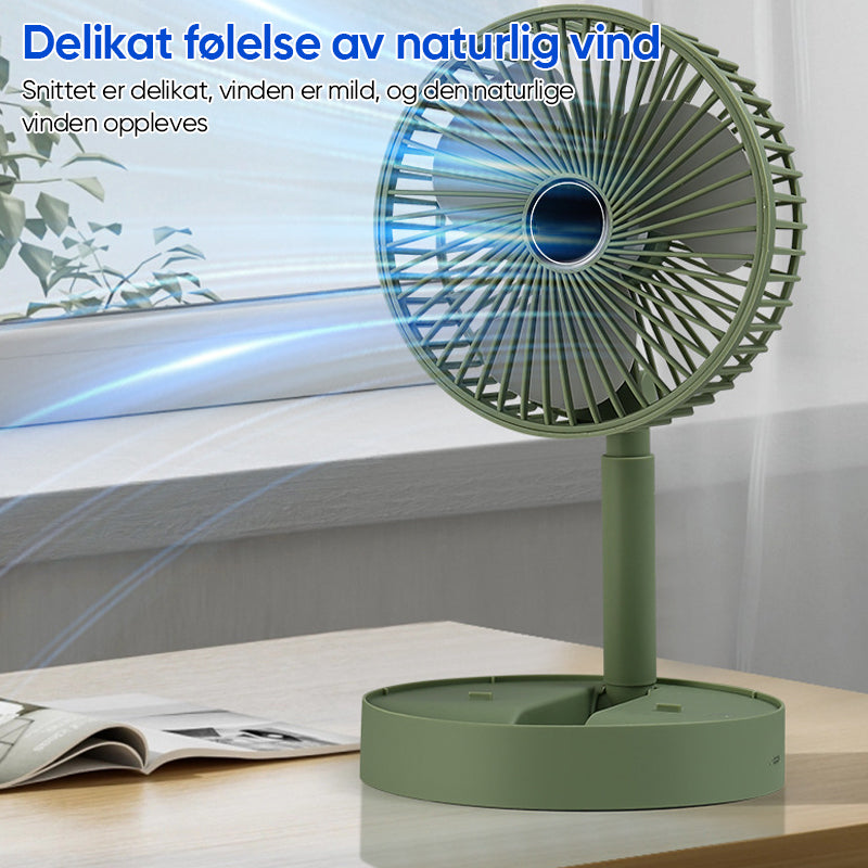Teleskopisk sammenleggbar vifte