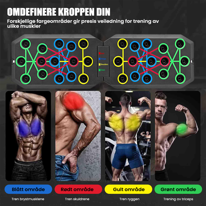 Sammenleggbart push up-brett