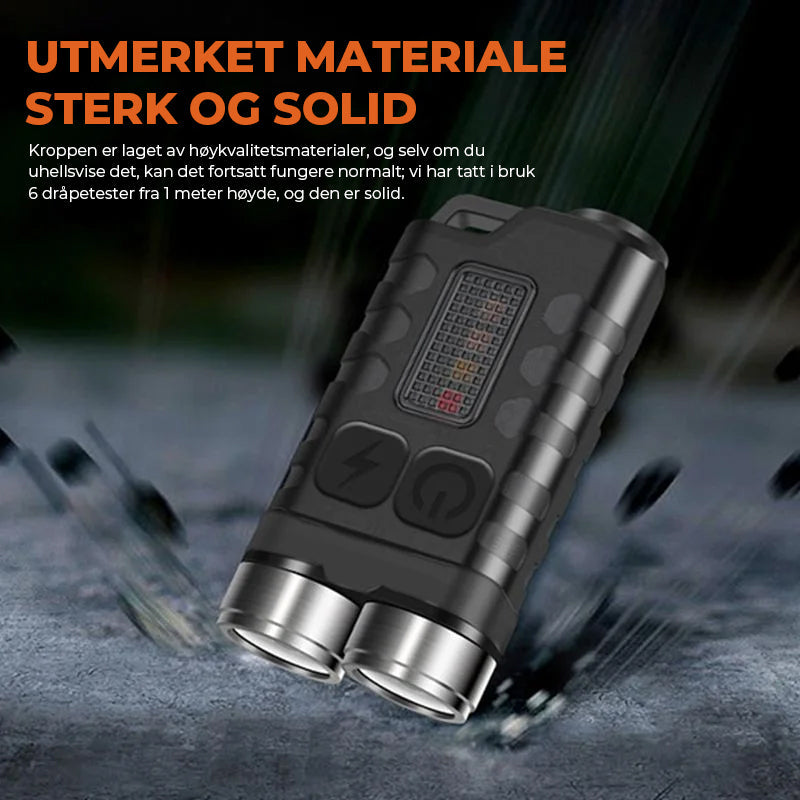 Magnetisk mini nøkkelring lommelykt