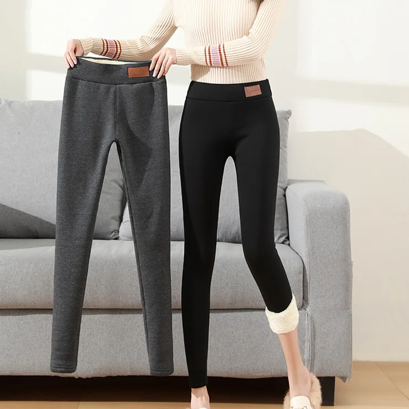 Kvinners varme fleece-fôrede leggings