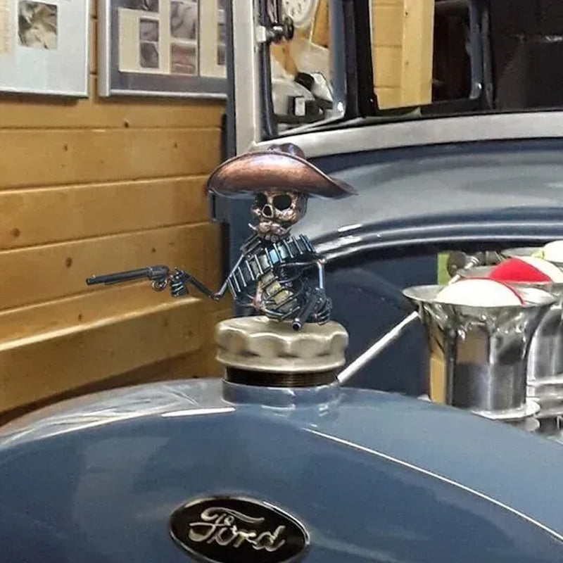 Cowboy Skull Gunslinger Hette Ornament
