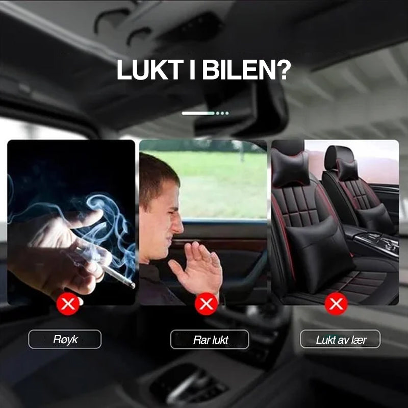 Solcelledrevet luftrenser for biler