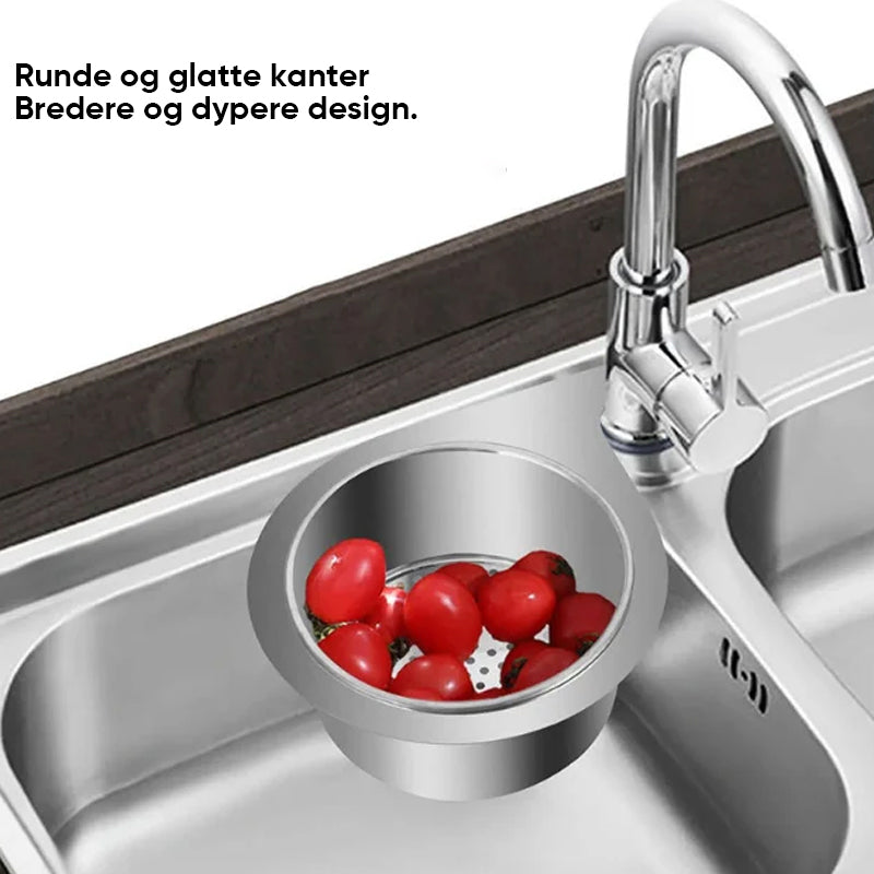 Rustfritt Stål Swan Sink Strainer Basket