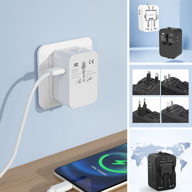 Universell Reiseadapter med Dobbel USB-port