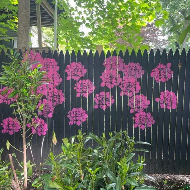 Hagegjerde store blomstersjablonger
