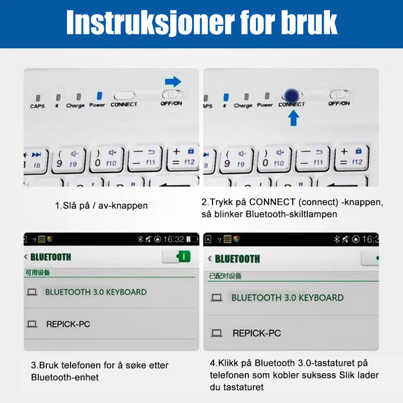 Mini iPhone-Android Bluetooth-tastatur