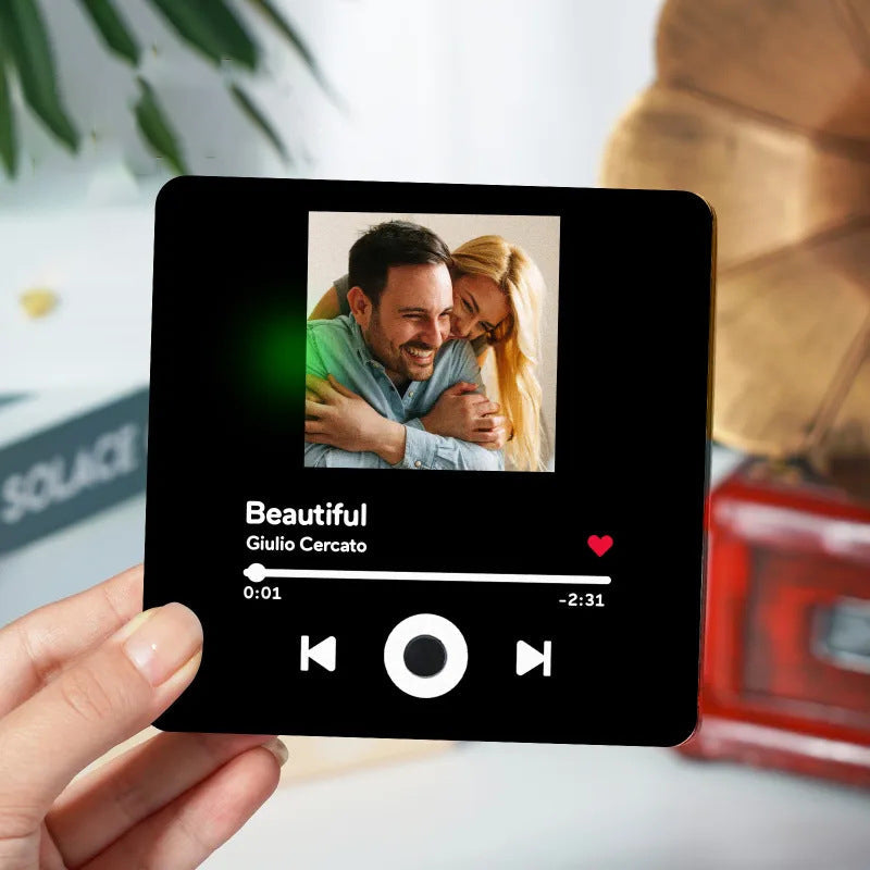 Album Kjøleskapsklistremerker – Musikk- og fotodekorativ ramme for par
