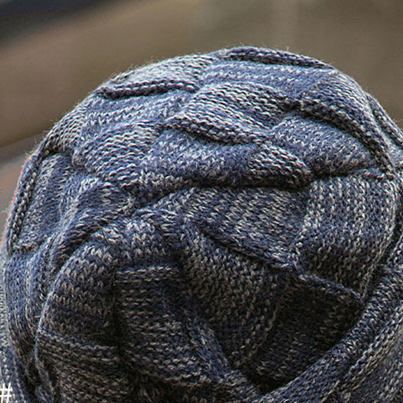Fleece knitted scarf hat set