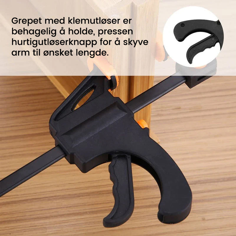 Heavy Duty F-klemme for trebearbeiding