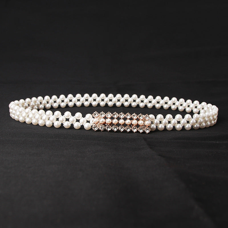 Elegant Pearl elastisk midjekjede