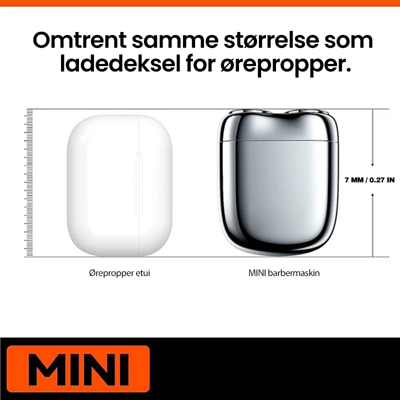 Oppladbar, Vanntett, Kompakt Elektrisk Barberhøvel for Hjem, Bil, Reise