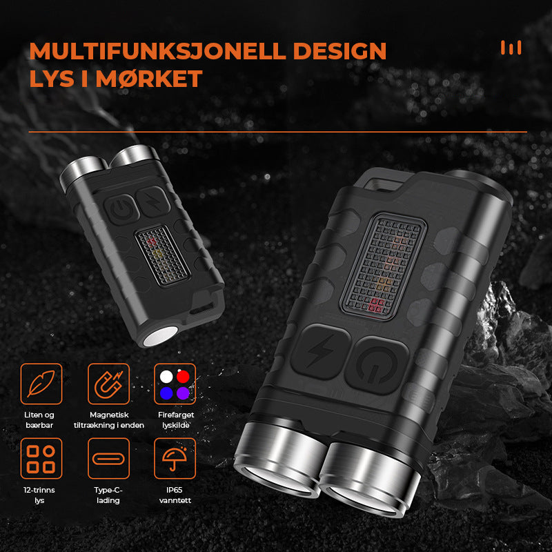 Magnetisk mini nøkkelring lommelykt