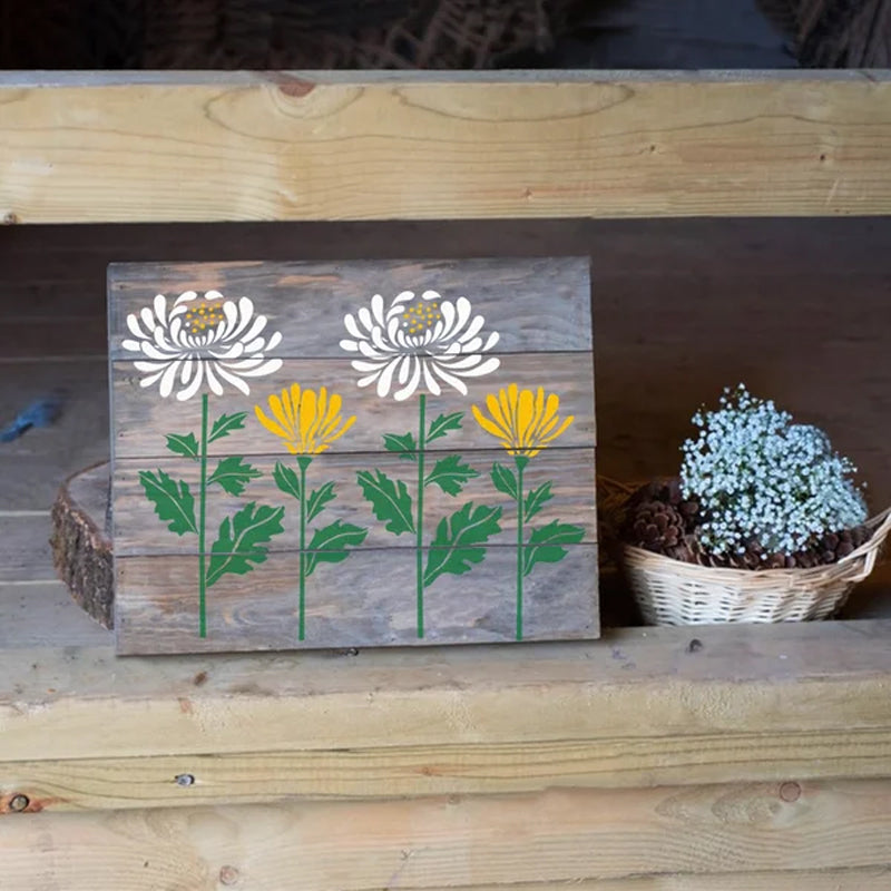 Hagegjerde store blomstersjablonger
