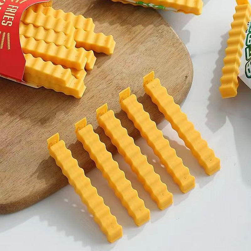 Morsomme magnetiske matklipp med pommes frites