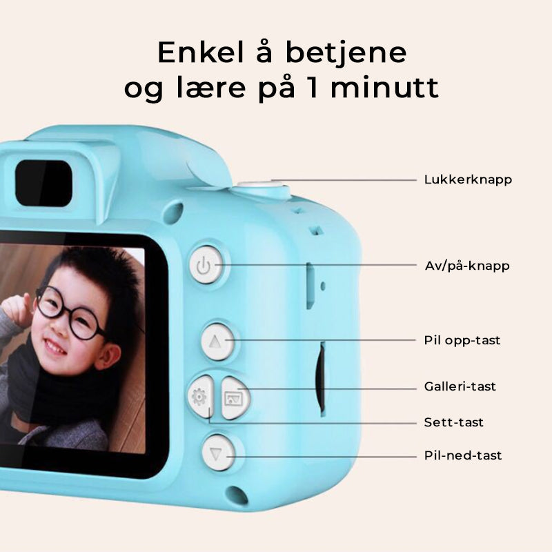 Mini HD digitalkamera for barn