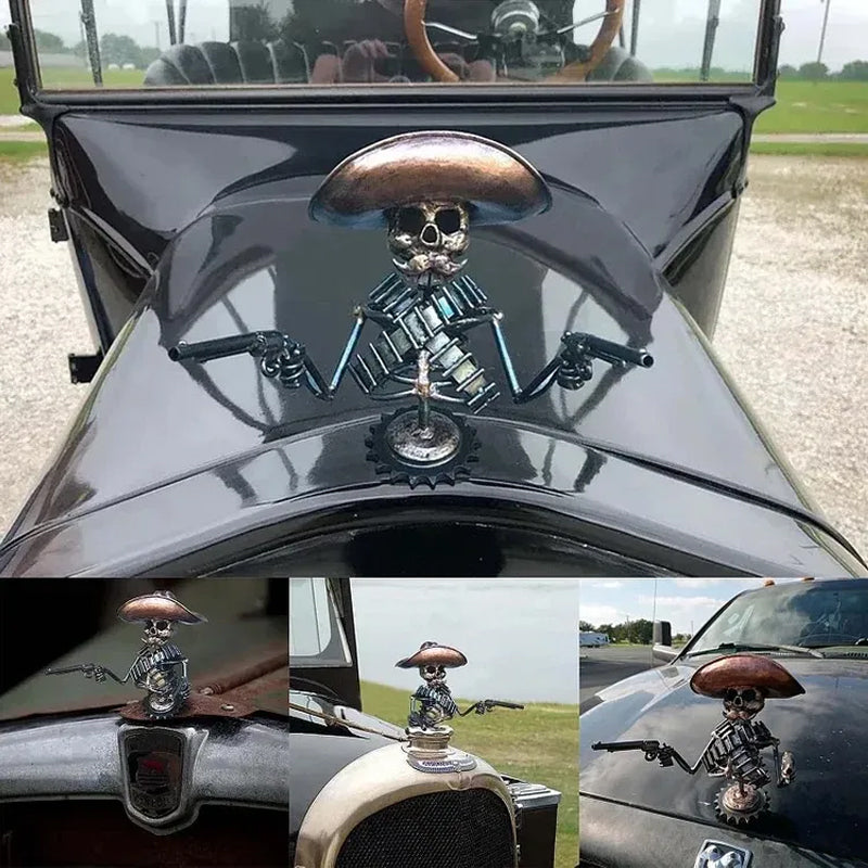 Cowboy Skull Gunslinger Hette Ornament