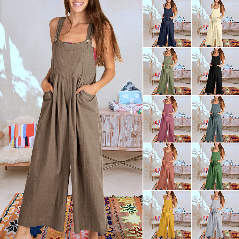 Jumpsuit uten ermer for kvinner