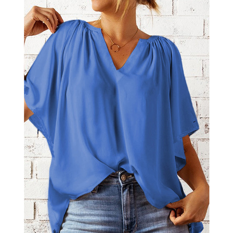 Løs Sommer-Topp i Chiffon for Kvinner