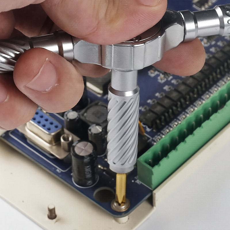 Skralleskrutrekkersett med multi-type bits