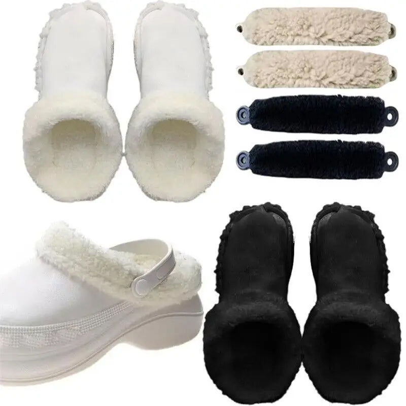 Crocs med fleecefôr sokker