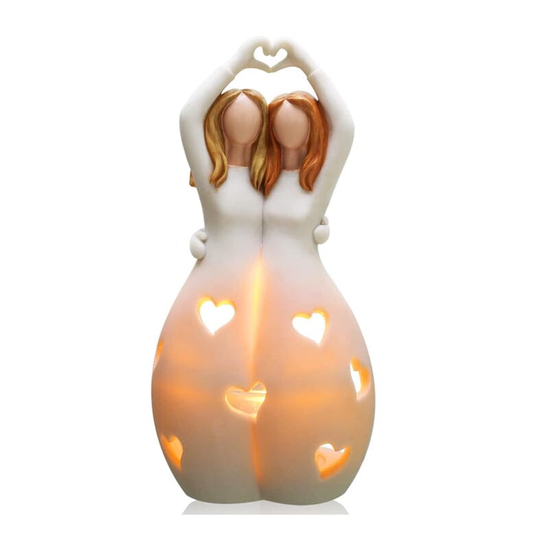 Resin lysestake statue