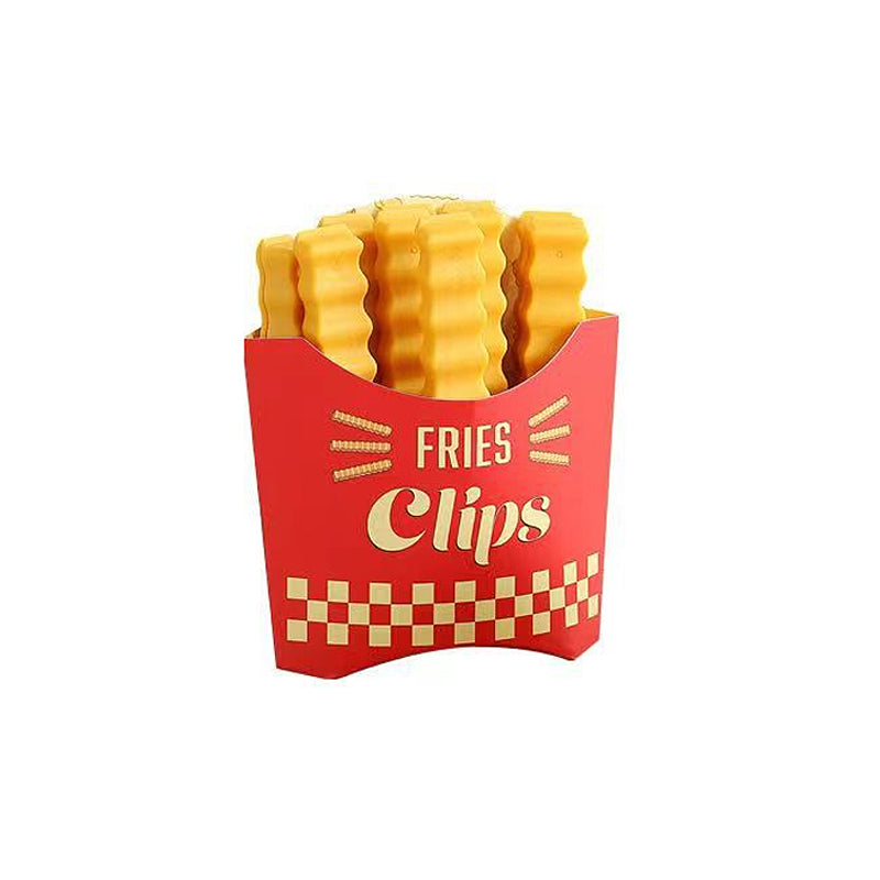 Morsomme magnetiske matklipp med pommes frites