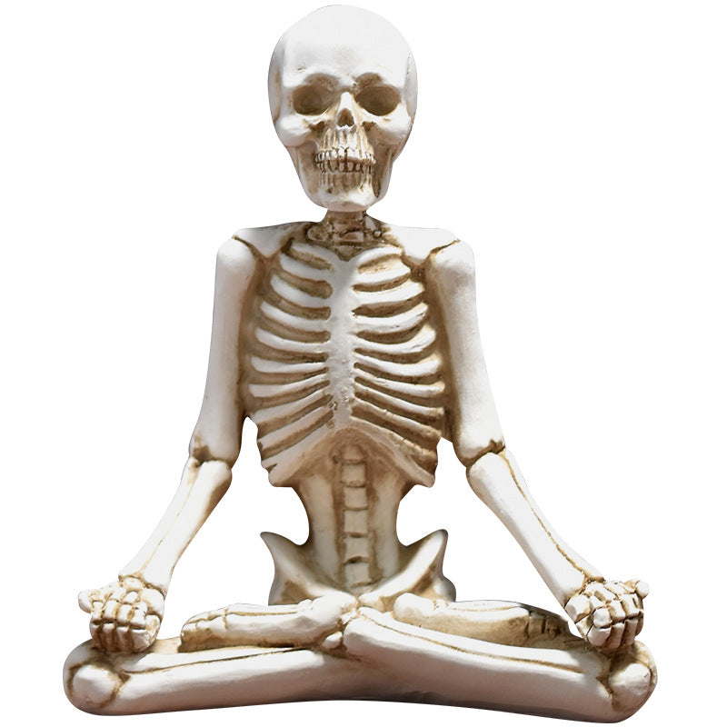 Unik Yoga Skull Statue