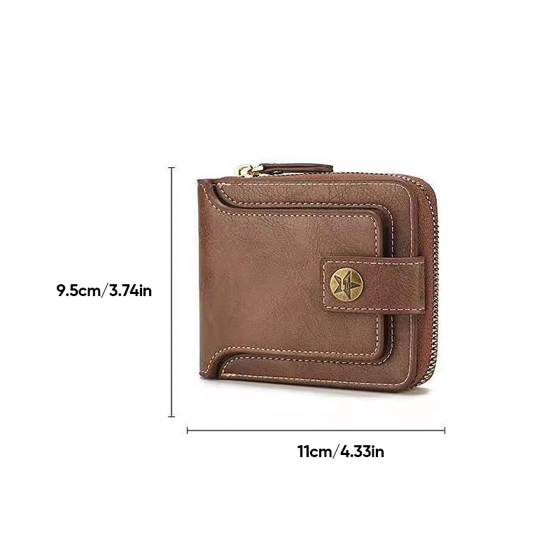 Retro multifunksjonell tri-fold lommebok