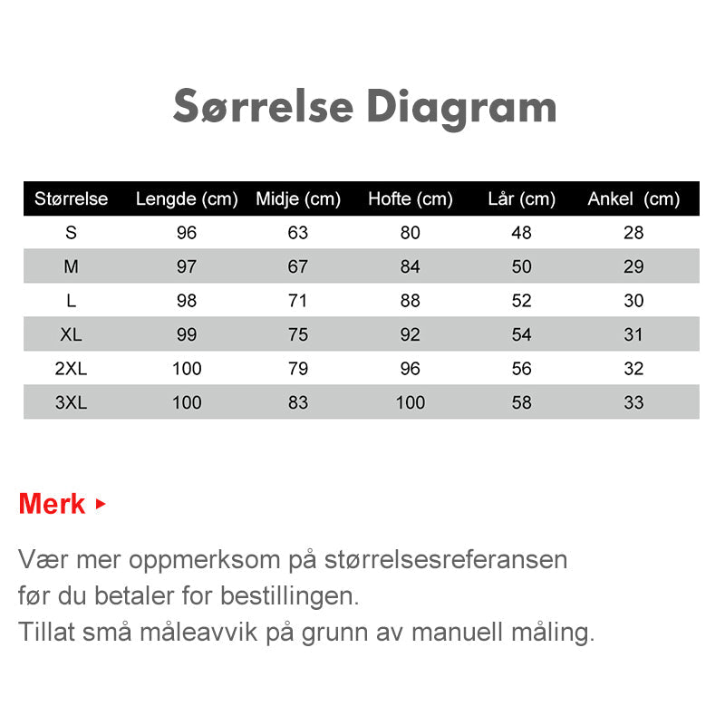 Dunbukser med høy midje for damer