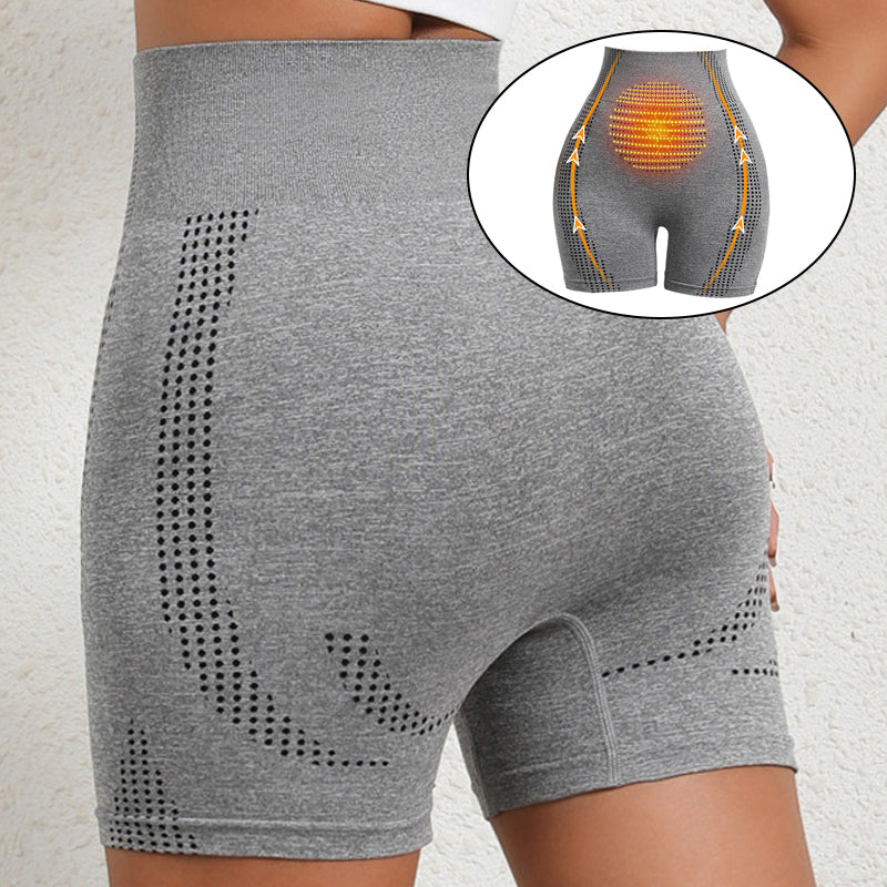Sømløse høy midje treningsshorts