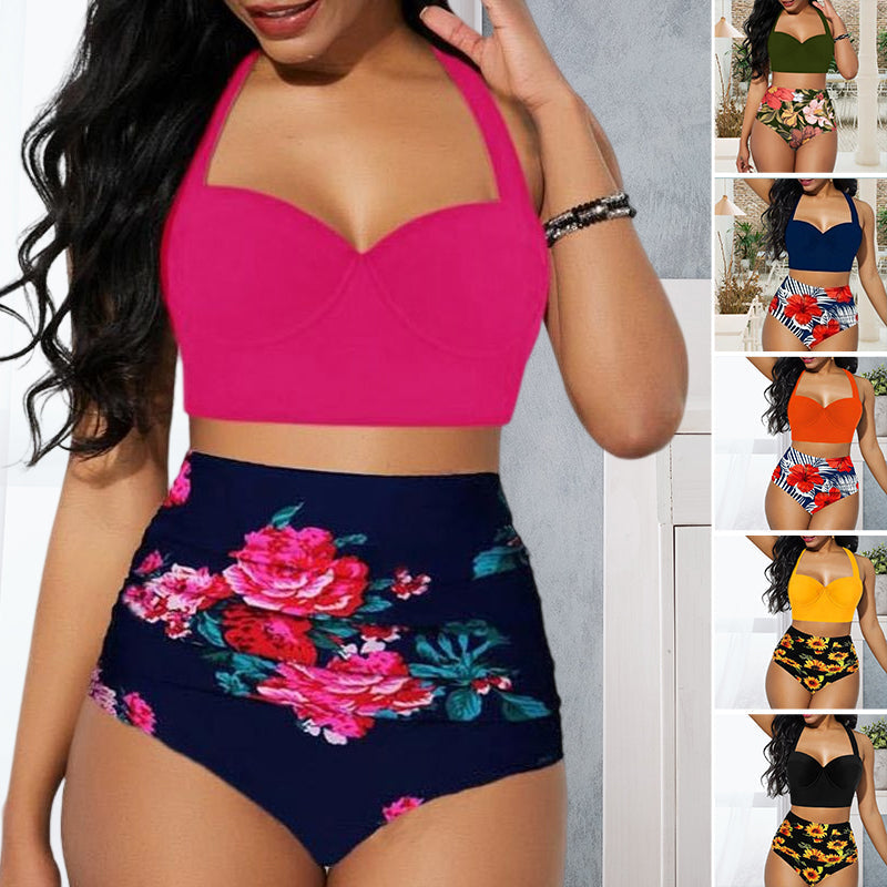 Bikinisett med blomstertrykk