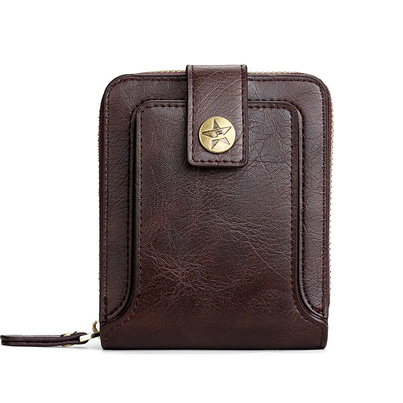 Retro multifunksjonell tri-fold lommebok