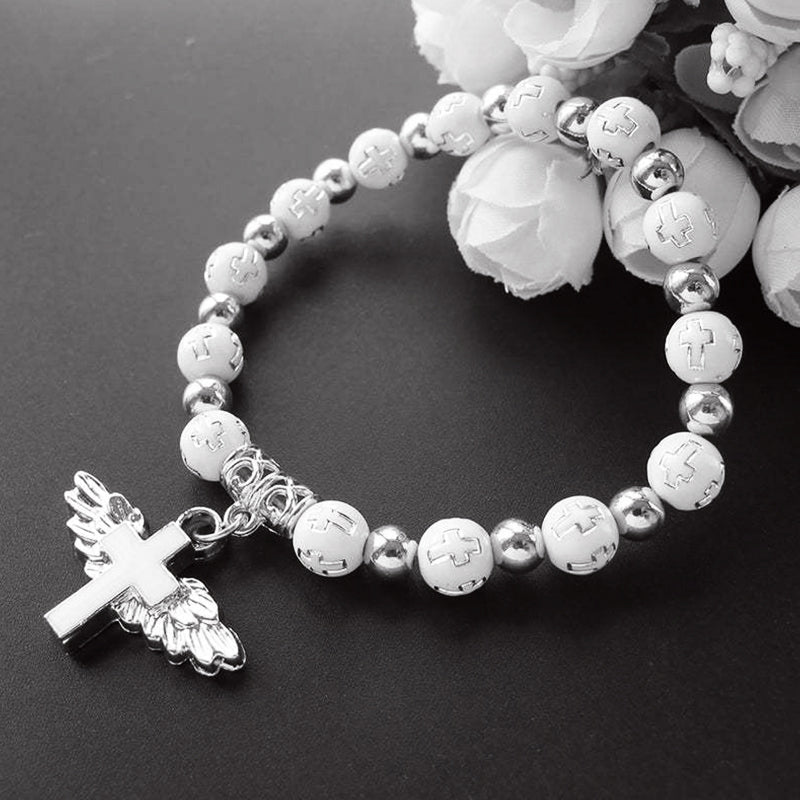 Angel Wing Cross armbånd